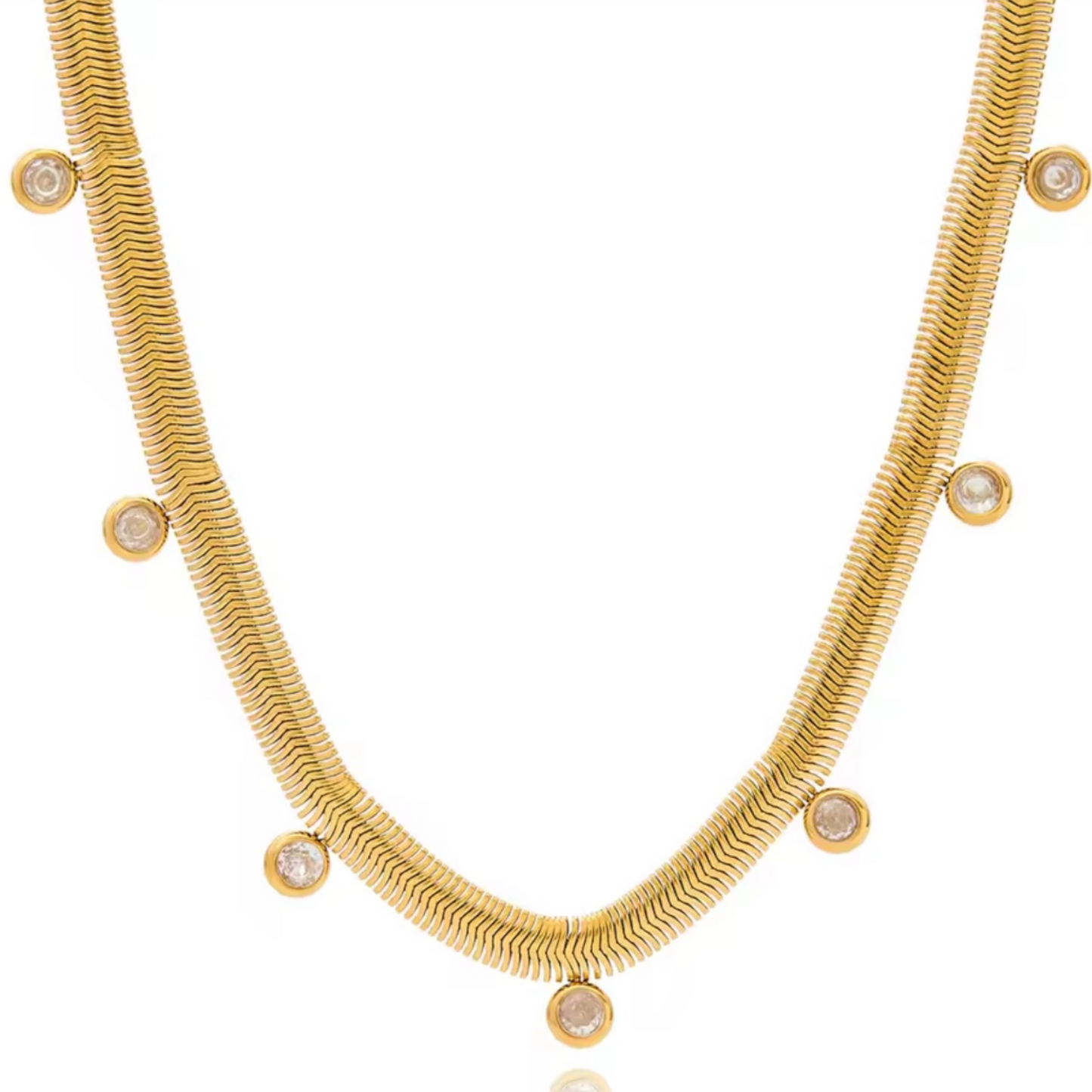 Snake Zircon Necklace