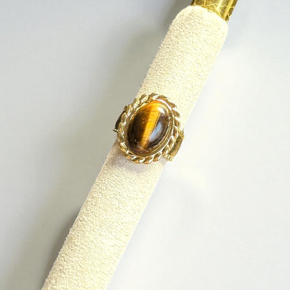 Tiger Eye Oval Ring