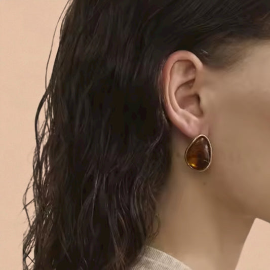 Tear Drop Autumn Stone Earrings
