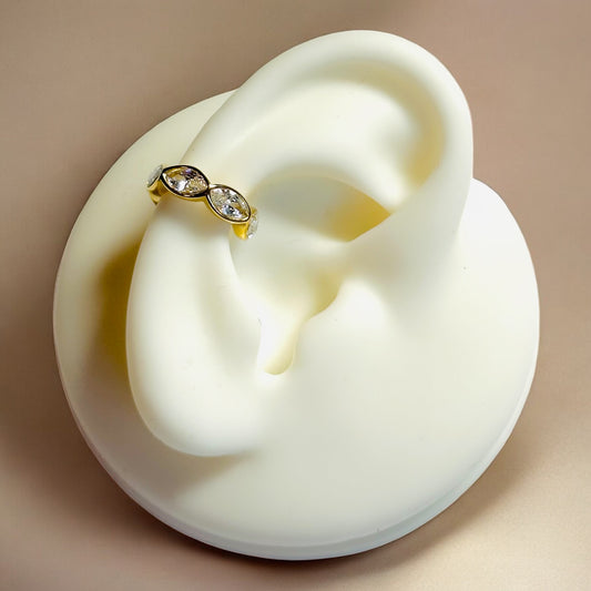 Tear Drop Crystal Earcuff